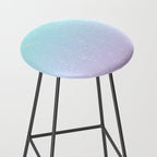 turquoise and lavender pastel bokeh effect ombre gradient Stool Gallery Image 2