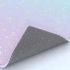turquoise and lavender pastel bokeh effect ombre gradient Rug Gallery Image 4
