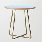 turquoise and lavender pastel bokeh effect ombre gradient Side Table Gallery Image 1
