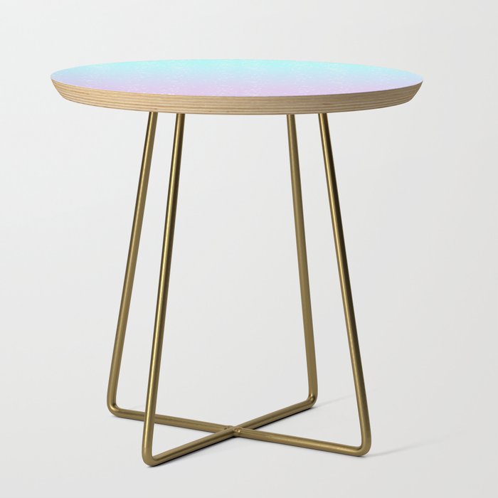 turquoise and lavender pastel bokeh effect ombre gradient Side Table Gallery Image 1