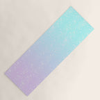 turquoise and lavender pastel bokeh effect ombre gradient Yoga Mat Gallery Image 1