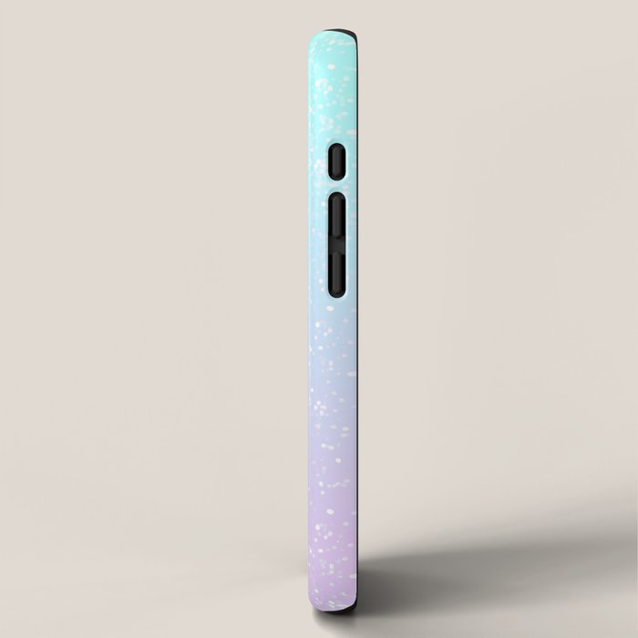 turquoise and lavender pastel bokeh effect ombre gradient iPhone Case Gallery Image 2