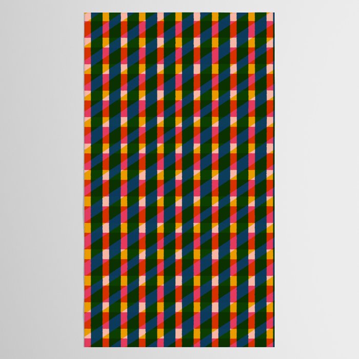Retro Colorful Plaid Pattern Tablecloth Gallery Image 2