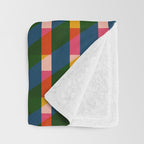 Retro Colorful Plaid Pattern Throw Blanket Gallery Image 3