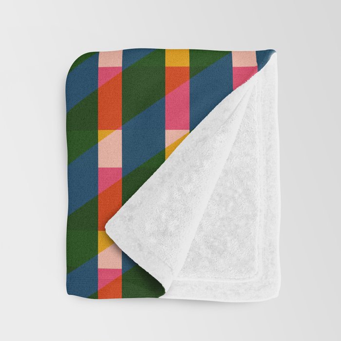 Retro Colorful Plaid Pattern Throw Blanket Gallery Image 3