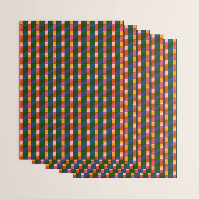Retro Colorful Plaid Pattern Wrapping Paper Gallery Image 3