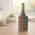 Retro Colorful Plaid Pattern Wine Chiller Gallery Image 4