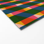 Retro Colorful Plaid Pattern Welcome Mat Gallery Image 2