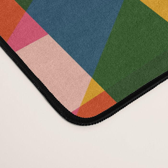 Retro Colorful Plaid Pattern Desk Mat Gallery Image 4
