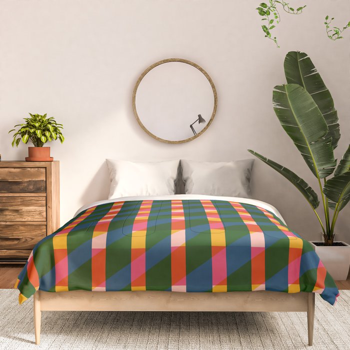 Retro Colorful Plaid Pattern Comforter Gallery Image 3