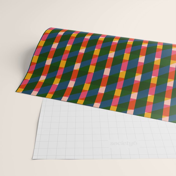Retro Colorful Plaid Pattern Wrapping Paper Gallery Image 2
