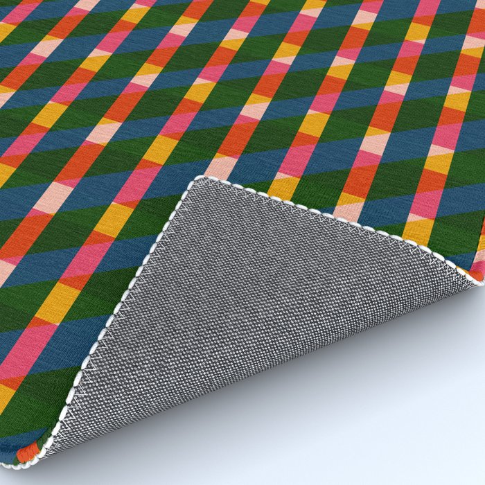 Retro Colorful Plaid Pattern Rug Gallery Image 4