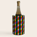 Retro Colorful Plaid Pattern Wine Chiller Gallery Image 1