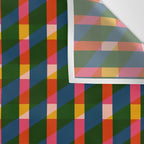 Retro Colorful Plaid Pattern Wall Tapestry Gallery Image 3