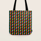 Retro Colorful Plaid Pattern Tote Bag Gallery Image 1