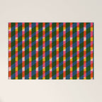 Retro Colorful Plaid Pattern Welcome Mat Gallery Image 1
