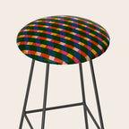 Retro Colorful Plaid Pattern Stool Gallery Image 2