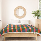Retro Colorful Plaid Pattern Duvet Cover Gallery Image 3