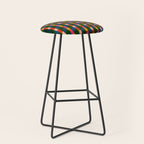 Retro Colorful Plaid Pattern Stool Gallery Image 1