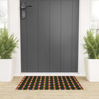Retro Colorful Plaid Pattern Welcome Mat Gallery Image 3