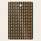 Retro Colorful Plaid Pattern Cutting Board Gallery Image 1