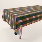 Retro Colorful Plaid Pattern Tablecloth Gallery Image 1