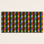 Retro Colorful Plaid Pattern Desk Mat Gallery Image 3