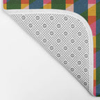 Retro Colorful Plaid Pattern Bath Mat Gallery Image 2