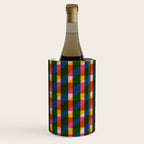 Retro Colorful Plaid Pattern Wine Chiller Gallery Image 3
