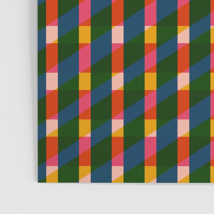Retro Colorful Plaid Pattern Poster Gallery Image 3