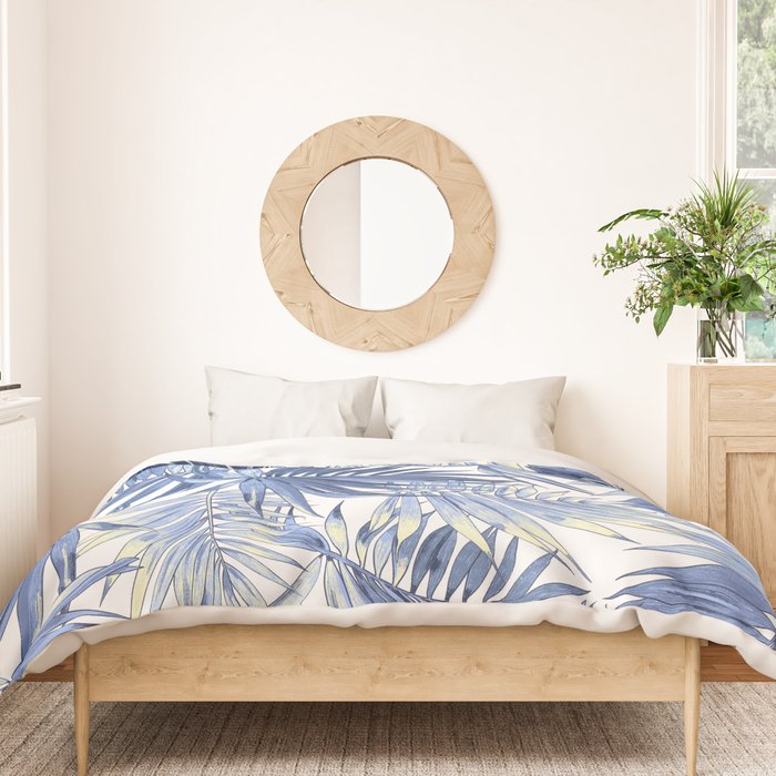 seamless pattern of abstract palm leaves Duvet Cover Gallery Image 3