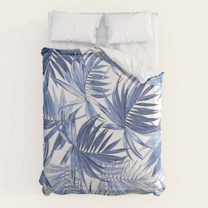 seamless pattern of abstract palm leaves Duvet Cover Gallery Image 6