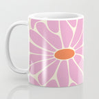 Big Daisy - Groovy Flower - Pink and Orange Coffee Mug Gallery Image 3