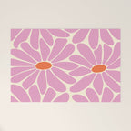 Big Daisy - Groovy Flower - Pink and Orange Welcome Mat Gallery Image 1