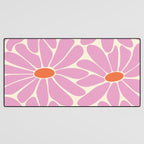 Big Daisy - Groovy Flower - Pink and Orange Desk Mat Gallery Image 3