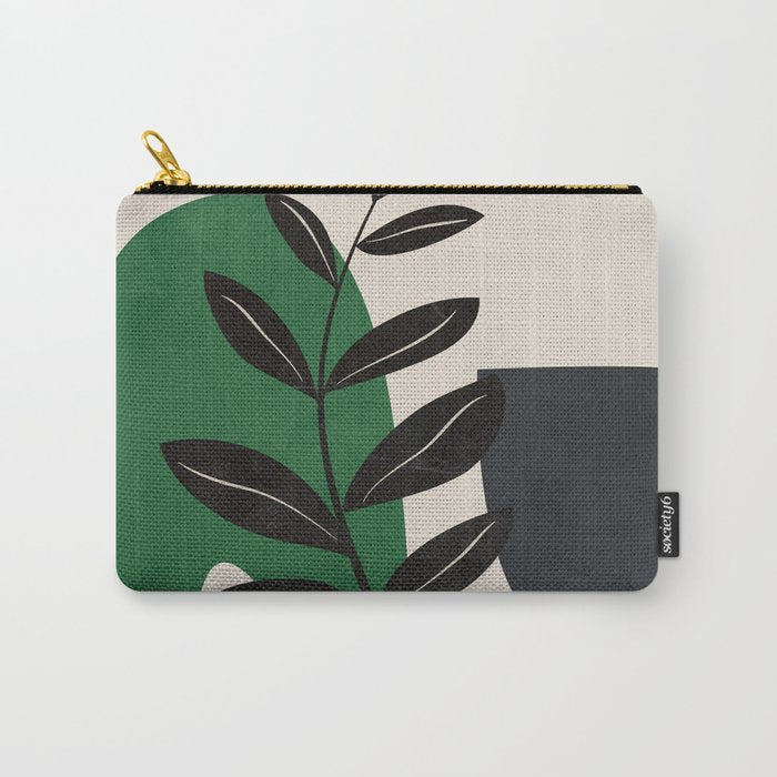 Modern Abstract Minimal Shapes Branches Art 5 Carry All Pouch Gallery Image 1