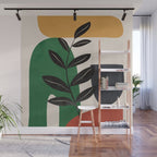 Modern Abstract Minimal Shapes Branches Art 5 Wall Mural Gallery Image 1
