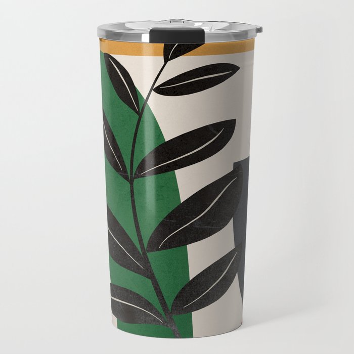 Modern Abstract Minimal Shapes Branches Art 5 Travel Mug Gallery Image 1