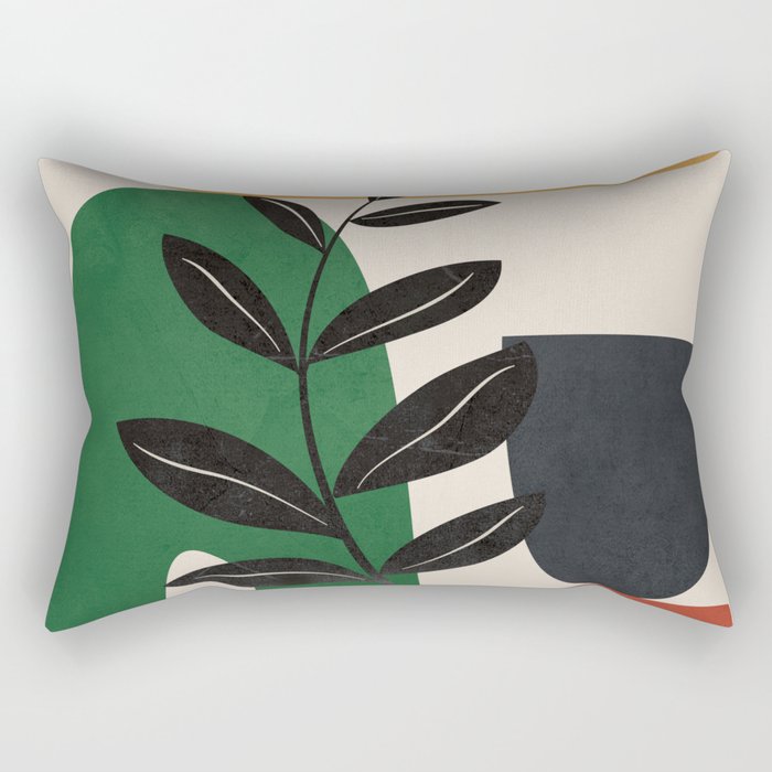 Modern Abstract Minimal Shapes Branches Art 5 Rectangular Pillow Gallery Image 2