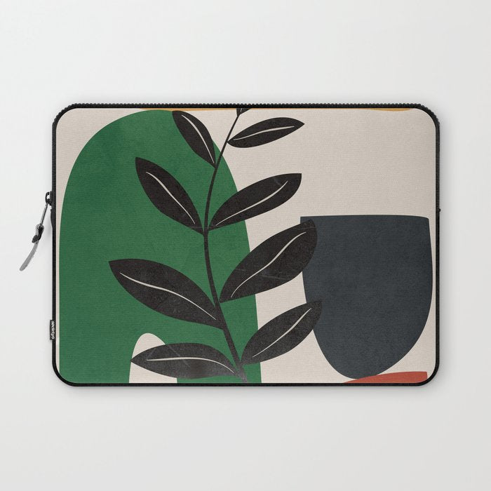 Modern Abstract Minimal Shapes Branches Art 5 Laptop Sleeve Gallery Image 1