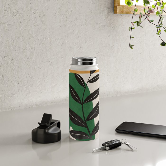 Modern Abstract Minimal Shapes Branches Art 5 Water Bottle Gallery Image 4
