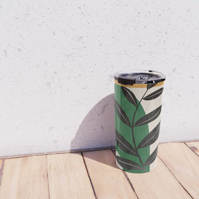 Modern Abstract Minimal Shapes Branches Art 5 Travel Mug Gallery Image 4