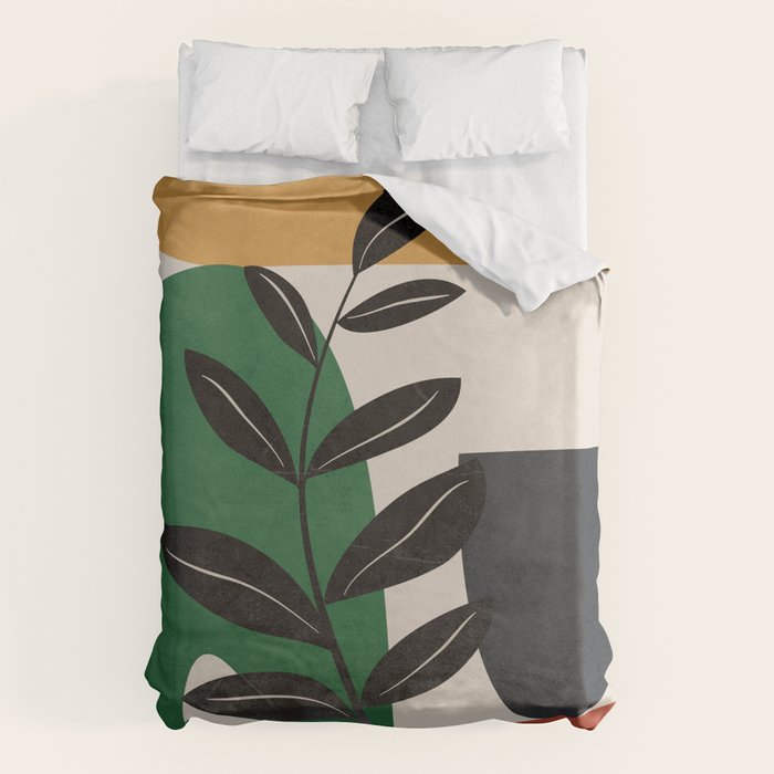 Modern Abstract Minimal Shapes Branches Art 5 Duvet Cover Gallery Image 6
