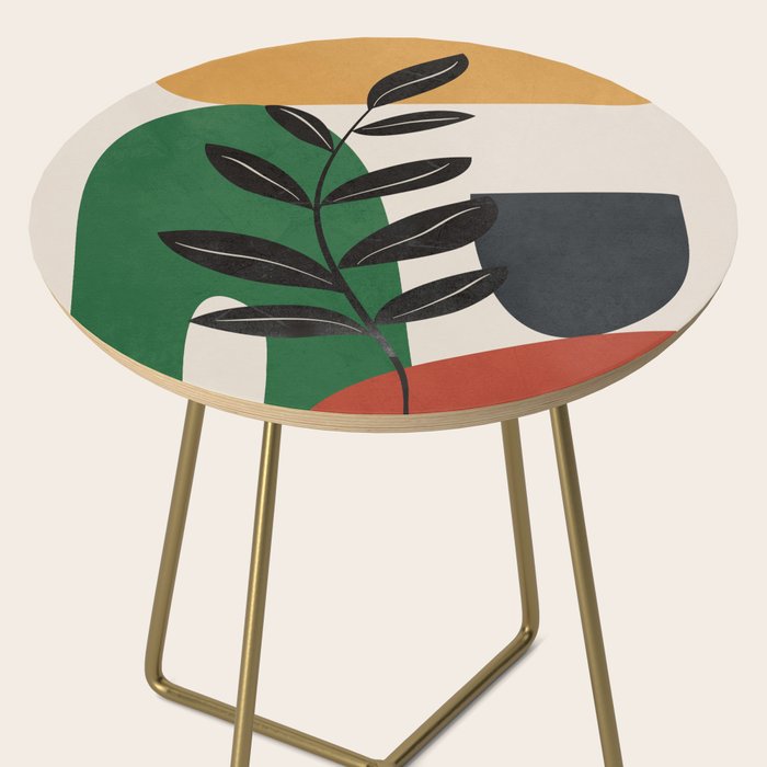 Modern Abstract Minimal Shapes Branches Art 5 Side Table Gallery Image 2