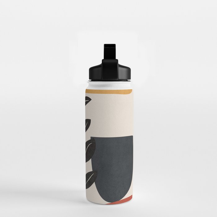Modern Abstract Minimal Shapes Branches Art 5 Water Bottle Gallery Image 2