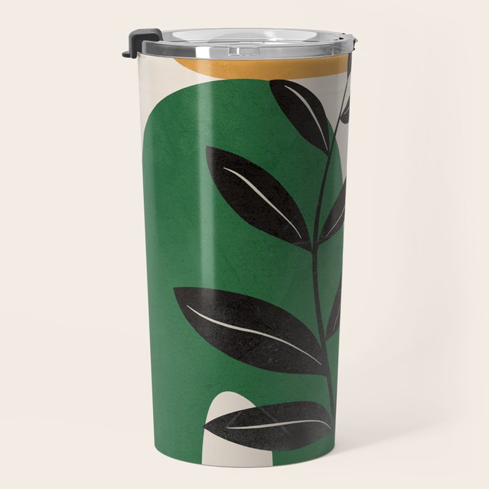 Modern Abstract Minimal Shapes Branches Art 5 Travel Mug Gallery Image 3