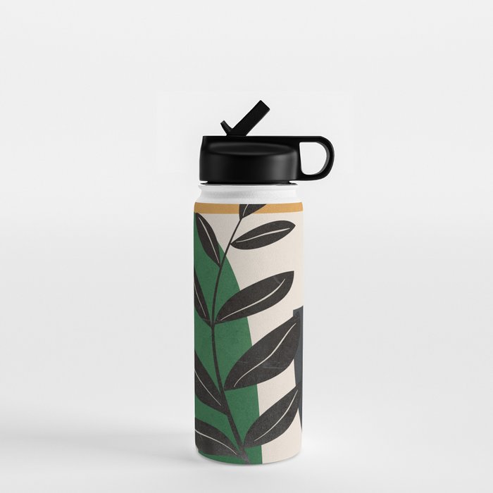 Modern Abstract Minimal Shapes Branches Art 5 Water Bottle Gallery Image 1