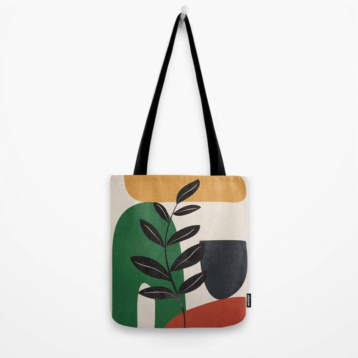 Modern Abstract Minimal Shapes Branches Art 5 Tote Bag Gallery Image 2