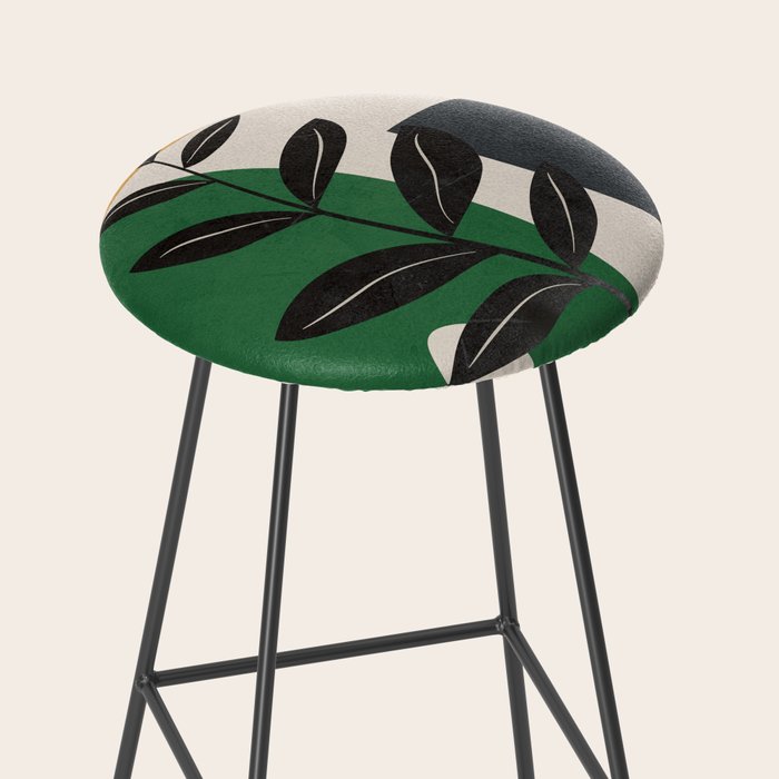 Modern Abstract Minimal Shapes Branches Art 5 Stool Gallery Image 2