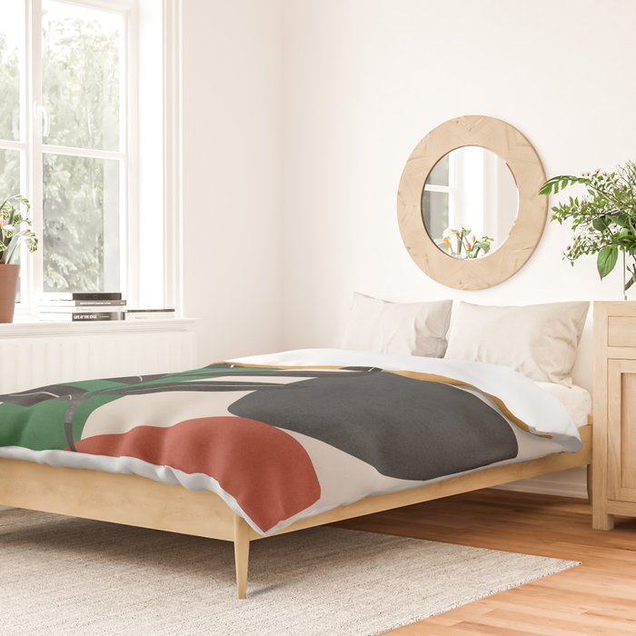 Modern Abstract Minimal Shapes Branches Art 5 Duvet Cover Gallery Image 2